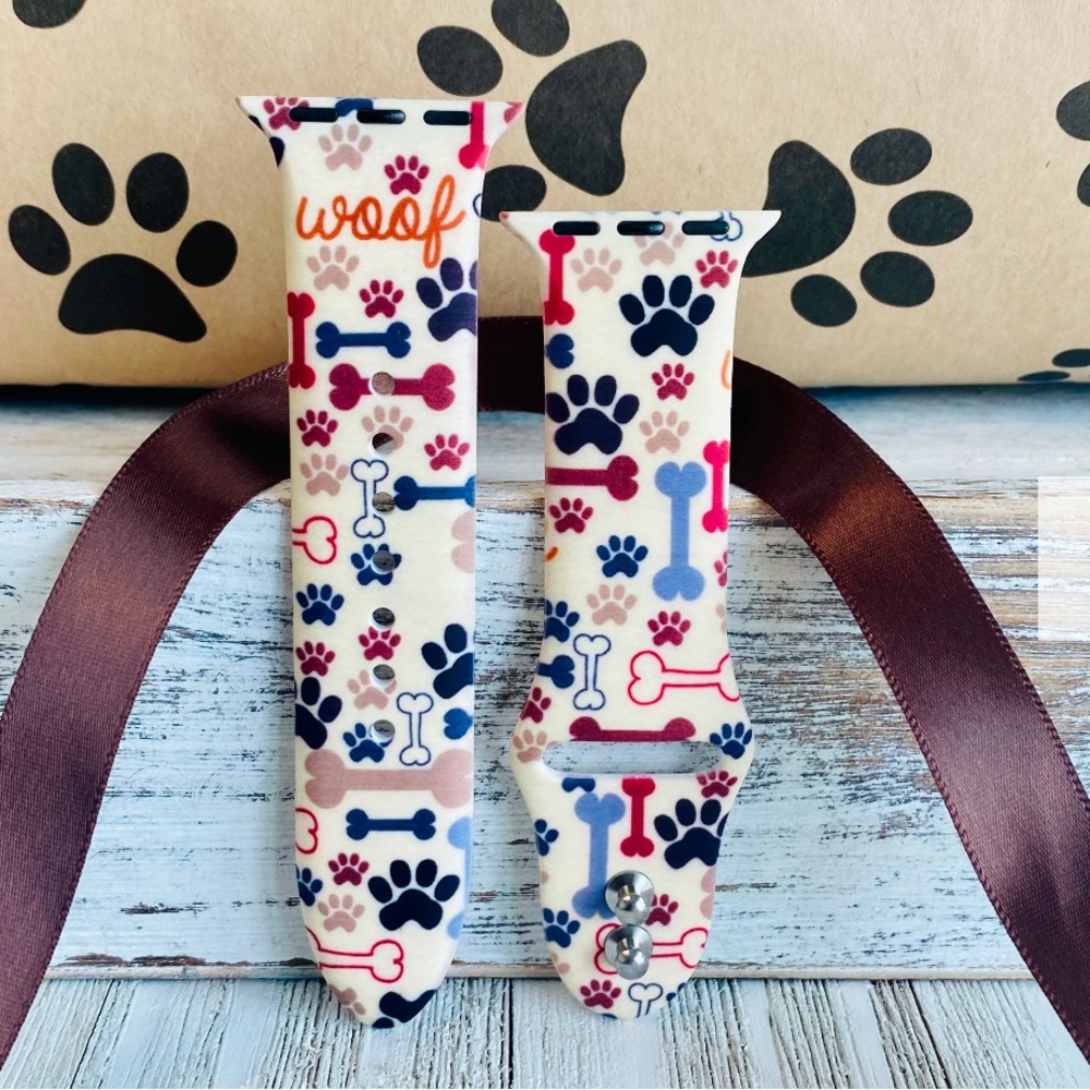 Woof Print Silicone Band For Apple Watch